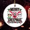 Merry Creepmas Horror Villain Theme Christmas Ornament, Creepy and Spooky Holiday Decor for Xmas Tree